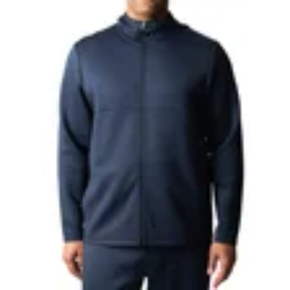 Spyder Men's Full Zip Active Hoodie, Navy Blue - Picture 6 of 7